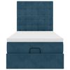 vidaXL Ottoman bed met matrassen 100x200cm fluweel donkerblauw