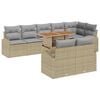 vidaXL Tuin Sofa Set 9 st beige en lichtgrijs