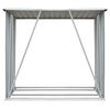 vidaXL Haardhoutschuur 163x83x154 cm gegalvaniseerd staal groen