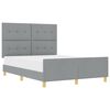vidaXL Bedframe met hoofdeinde Lichtgrijs 140 x 190 cm Stof