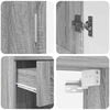vidaXL Badkamermeubelset met lade TULUM Grijs Sonoma Bewerkt hout