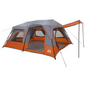 vidaXL Directe Tent Grijs en Oranje 10-persoons