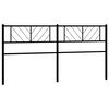 vidaXL Vervangend hoofdbord 180 cm metaal zwart