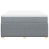 vidaXL Boxspring met matras stof lichtgrijs 140x200 cm