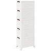 vidaXL Opbergbox stapelbaar met wielen 5-laags 28 L 48,5x29,5x139 cm