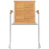 vidaXL Tuinstoelen 2 st met kussens massief teakhout en staal