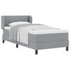 vidaXL Boxspringbed met hoofdeinde Lichtgrijs 100 x 200 cm Stof