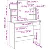 vidaXL Kaptafel met spiegel 96x39x142 cm oud houtkleurig