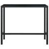 vidaXL Tuinbartafel 130x60x110 cm poly rattan en glas zwart