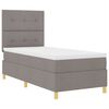vidaXL LED Box Spring Bed met matras Taupe 90 x 200 cm Stof