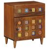 vidaXL Nachtkastje Bruin 50 x 33 x 60 cm Massief Mango Hout
