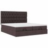vidaXL Ottoman bed met matrassen 180x200cm stof donkerbruin
