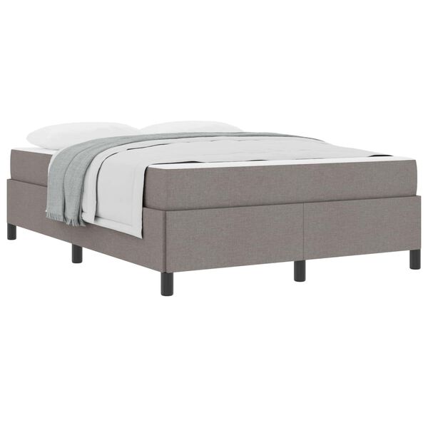 vidaXL Boxspringbed Taupe 140 x 200 cm Stof