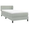 vidaXL Boxspring met matras fluweel lichtgrijs 80x210 cm