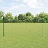 vidaXL Hek met Paal Groen 1,5 x 10 m Staal