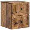 vidaXL Wandbeugel Bedkast Oud hout 33 x 34,5 x 40 cm Bewerkt hout