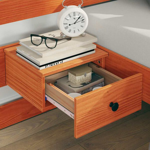 vidaXL Bedframe met hoofdeinde Bruin 160 x 200 cm Massief grenenhout