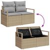 vidaXL Tuin Sofa Set 9 pcs Beige Poly riet