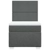 vidaXL Boxspring met matras stof donkergrijs 90x200 cm