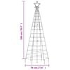 vidaXL LED-kerstboom met spikes 220 LED's warm wit 180 cm