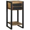 vidaXL Bijzettafel met lade Bruin 40 x 40 x 80 cm Massief Mango Hout
