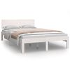 vidaXL Bedframe massief grenenhout wit 120x200 cm