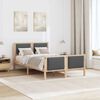 vidaXL Bedframe met hoofdeinde Donkergrijs 120 x 190 cm Stof