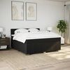 vidaXL Boxspring met matras stof zwart 180x200 cm
