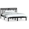 vidaXL Bedframe massief grenenhout zwart 120x200 cm