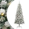 vidaXL Kunstmatige Inklapbare Kerstboom Groen en Wit 210 cm