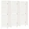 vidaXL Kamerscherm met 6 panelen massief paulowniahout retro wit