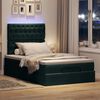 vidaXL Ottoman bed met matrassen en LED's 120x190cm fluweel