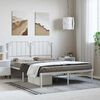 vidaXL Bedframe met hoofdbord metaal wit 135x190 cm