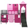 vidaXL Loftbed voor Kids Zwart en Roze 99,5 x 200 cm Metaal