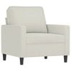 vidaXL Fauteuil 60 cm fluweel cr&egrave;mekleurig