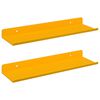 vidaXL Drijvende plank 2 pcs Mosterdgeel 30 x 9 x 2,5 cm Staal