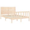 vidaXL Bedframe met hoofdbord massief hout