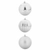 vidaXL Kerstbal Set 3 pcs Zilver Kunststof