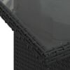 vidaXL 8-delige Loungeset met kussens poly rattan zwart