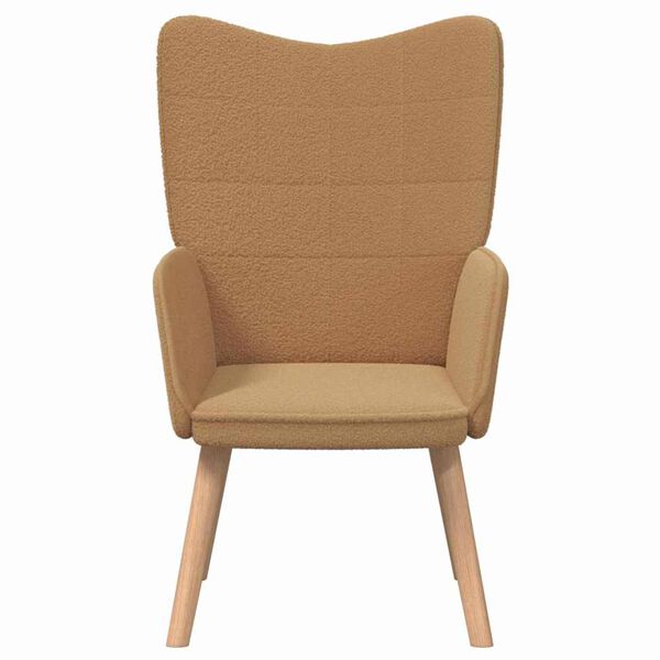 vidaXL Fauteuil Beige 62 x 67 x 95,5 cm Sherpa Stof