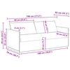 vidaXL Bank 2 pcs Lichtgrijs 196 x 82 x 85 cm Stof