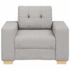 vidaXL Fauteuil Wolgrijs 100x78x80 cm Stof