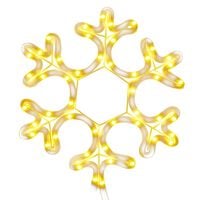 vidaXL Kerstfiguur sneeuwvlok met 48 warmwitte LED's 27x27 cm