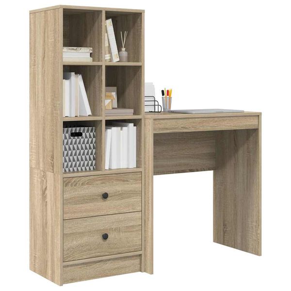 vidaXL Bureau met lade 2 pcs Sonoma Eiken