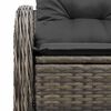 vidaXL Tuinbank met kussen Grijs 121 x 62 x 69cm poly rattan