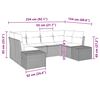 vidaXL Tuin Sofa Set met kussen 6 pcs Beige poly rattan