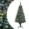 vidaXL Kunstkerstboom Groen 180 cm PVC en Staal en Kunststof