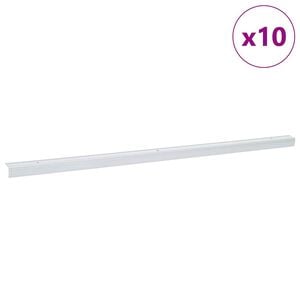 vidaXL Trapprofielen 10 st Zilver 67 x 3 x 2 cm Aluminium