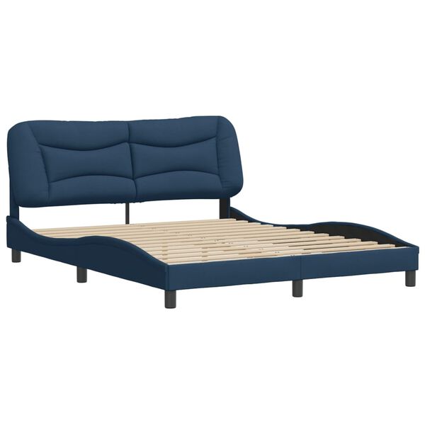 vidaXL Bedframe zonder matras "Hvar" stof blauw 160x200 cm