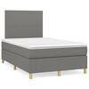 vidaXL Boxspring met matras stof donkergrijs 120x190 cm
